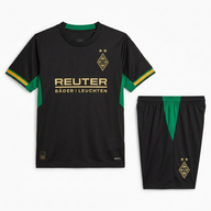 Mnchengladbach 26/27 Black/Green/Yellow Away Kids Jersey Set
