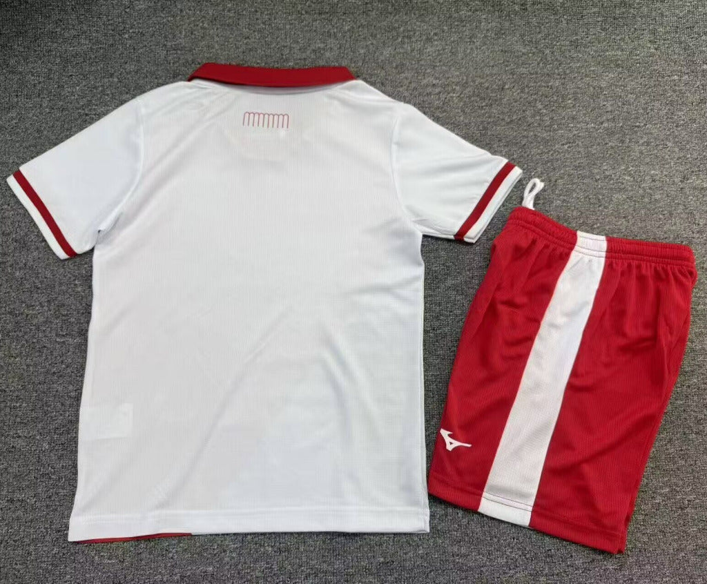 Monaco 26/27 Red/White Home Kids Jersey Set