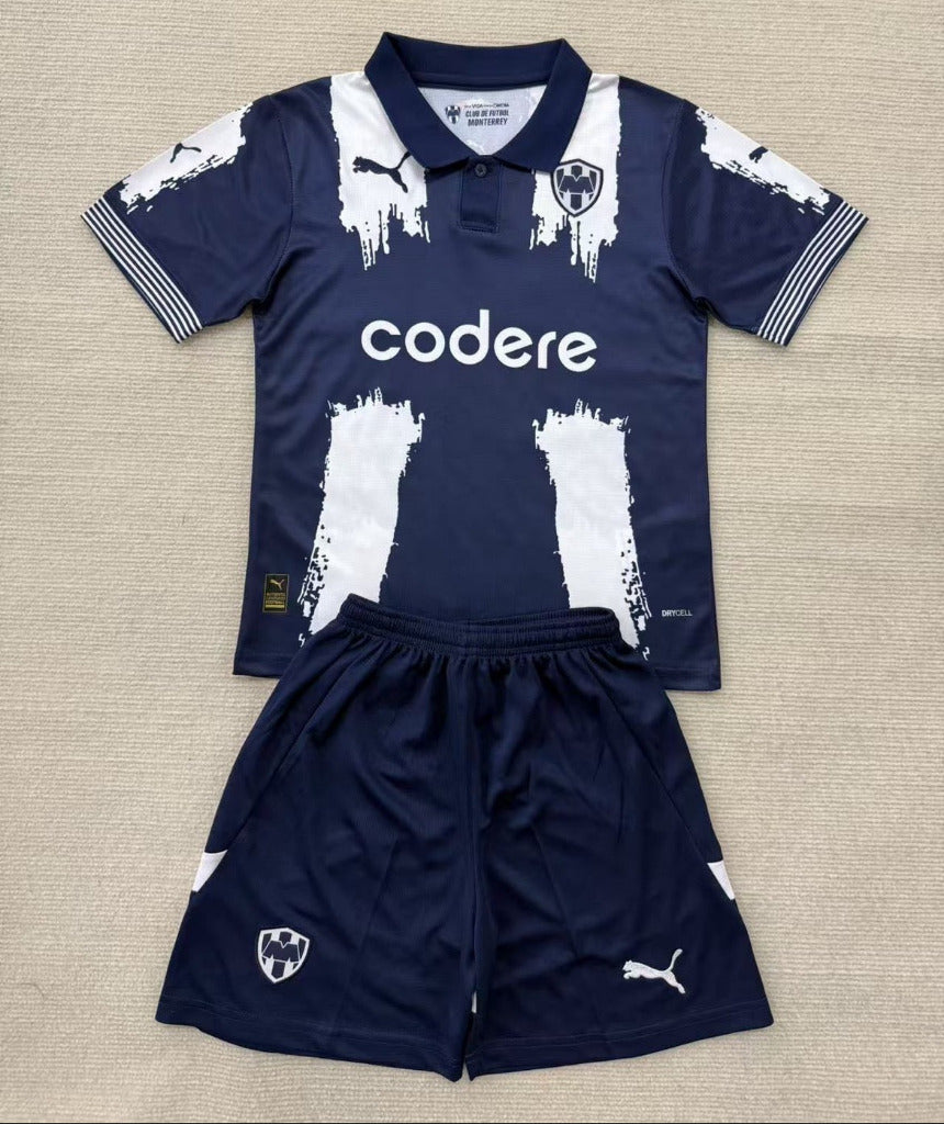 Monterrey 25/26 Blue/White Home Kids Jersey Set