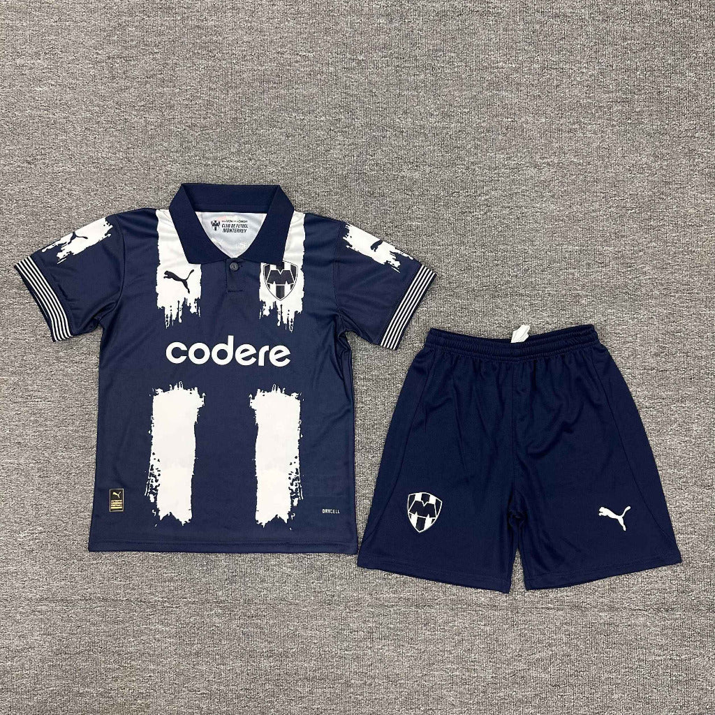 Monterrey 25/26 Blue/White Home Kids Jersey Set