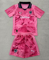 Monterrey 25/26 Pink/Black Goalkeeper Kids Jersey Set