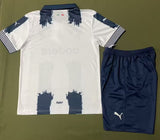 Monterrey 25/26 White/Black Stripe Away Kids Jersey Set