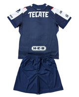 Monterrey 26/27 White/Navy Vertical Stripe Home Kids Jersey Set