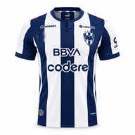 Monterrey 26/27 White/Navy Vertical Stripe Home Player Version Jersey