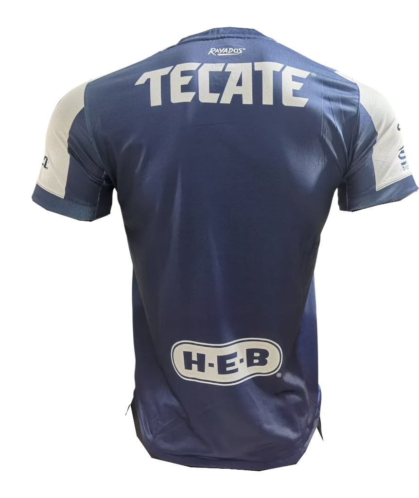 Monterrey 26/27 White/Navy Vertical Stripe Home Player Version Jersey
