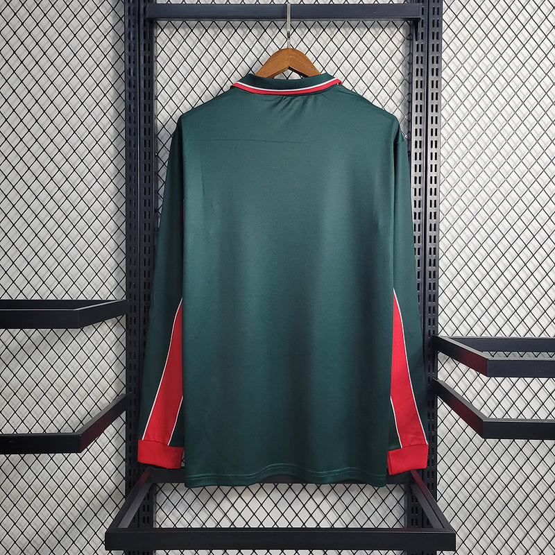 Morocco 1998 Vintage Retro Green/Red Home Long Sleeve Jersey