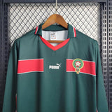 Morocco 1998 Vintage Retro Green/Red Home Long Sleeve Jersey