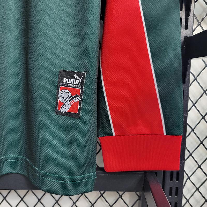 Morocco 1998 Vintage Retro Green/Red Home Long Sleeve Jersey