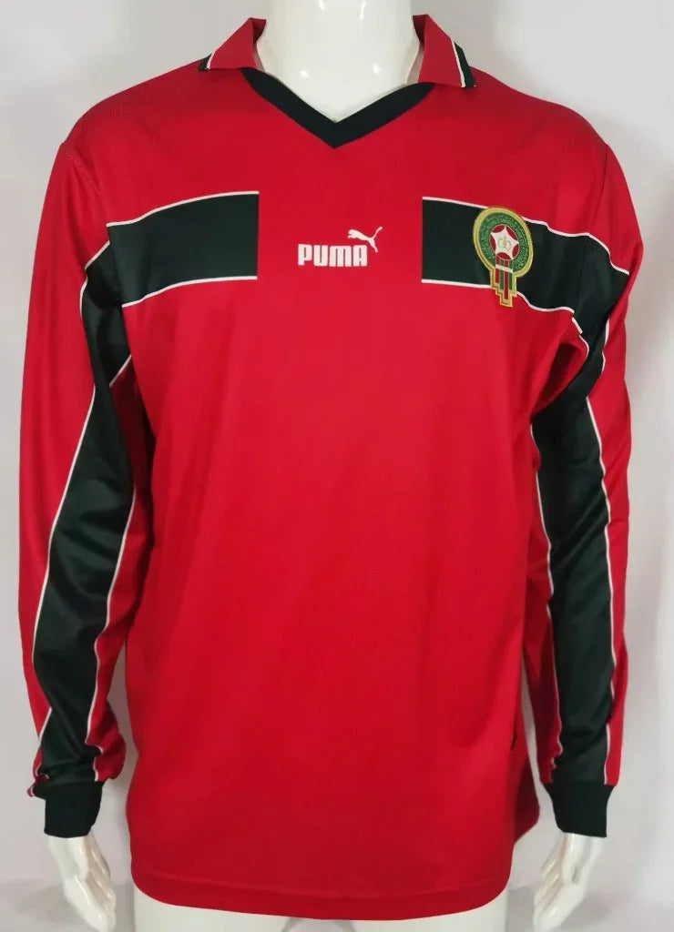 Morocco 1998 Vintage Retro Third Long Sleeves Jersey