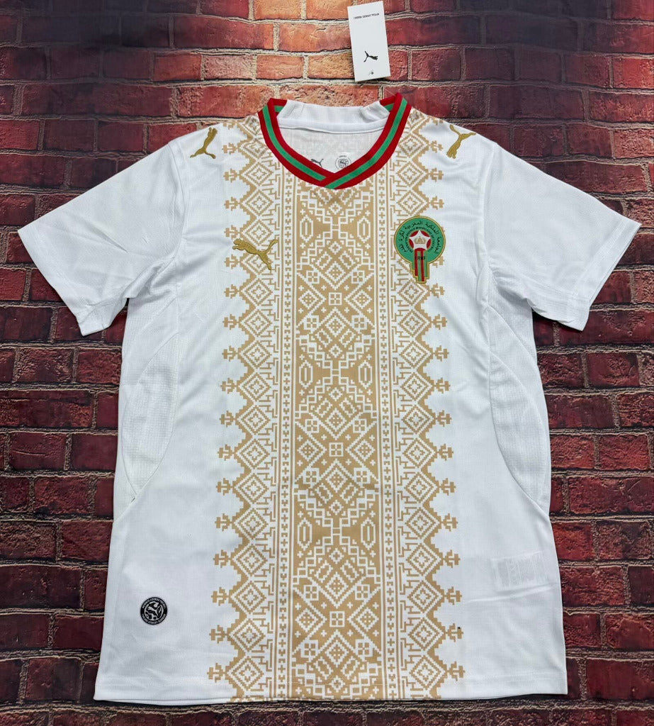 Morocco 2026 World Cup Gold/White Away Jersey