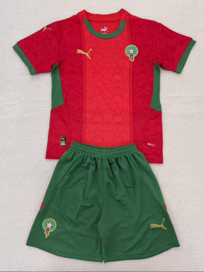 Morocco 25/26 Home Kids Jersey Set