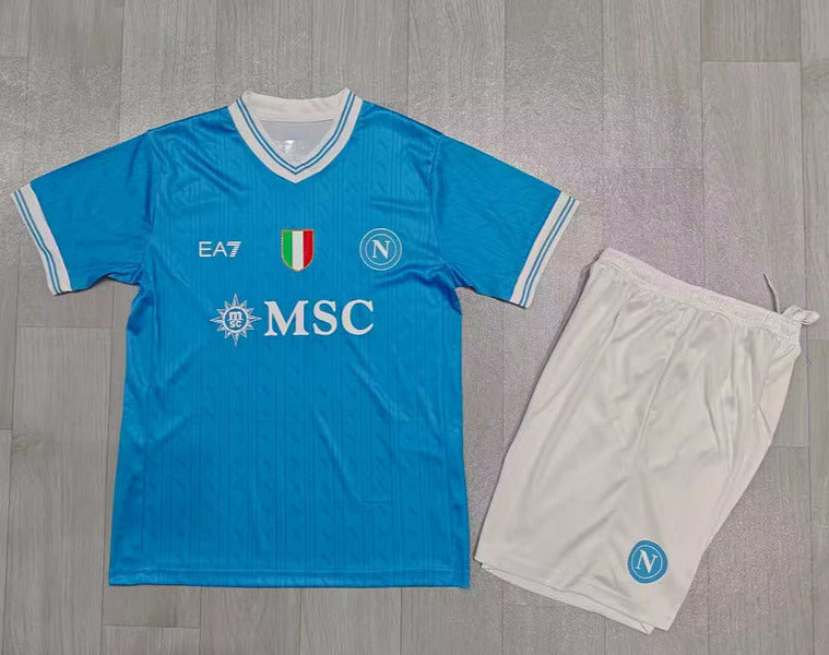 Napoli 25/26 Blue Home Kids Jersey Set