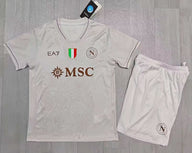 Napoli 25/26 White Away Kids Jersey Set
