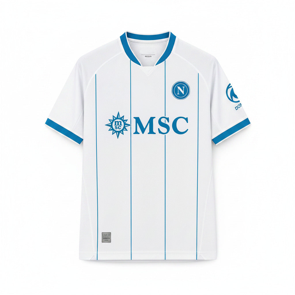 Napoli 26/27 White/Blue Stripes Away Jersey