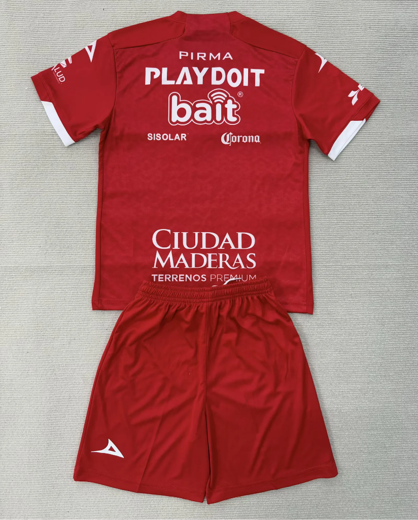 Necaxa 25/26 Red/White Away Kids Jersey Set