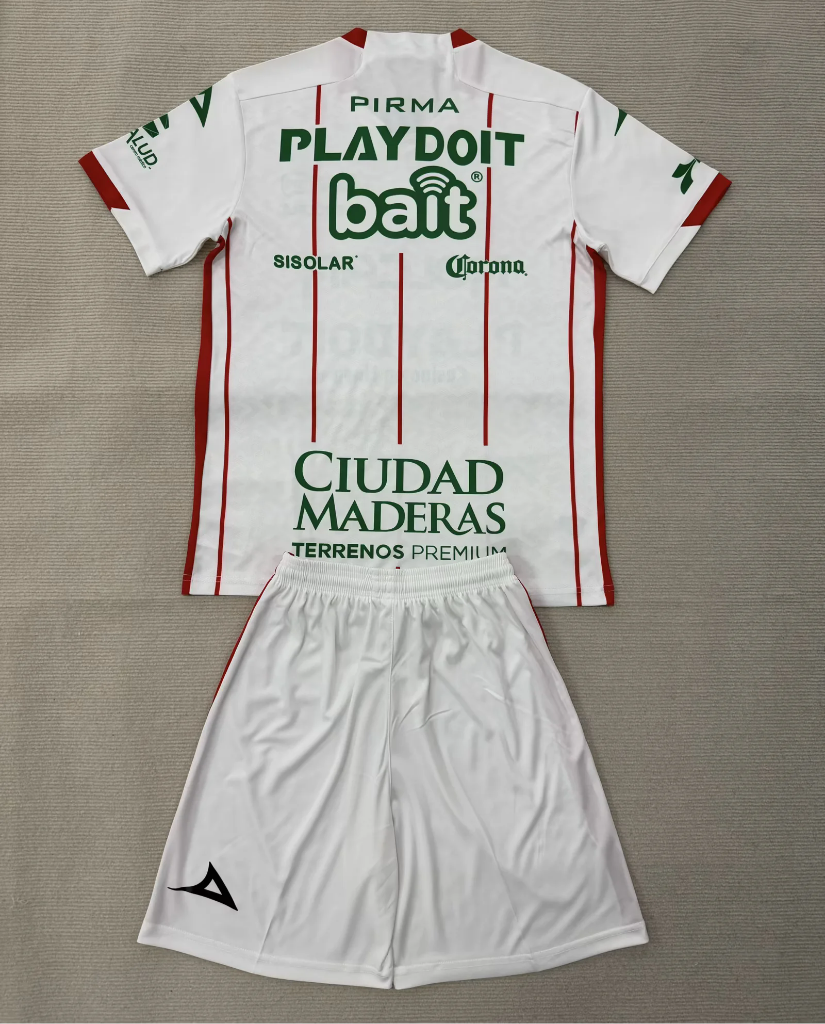 Necaxa 25/26 White/Red Home Kids Jersey Set