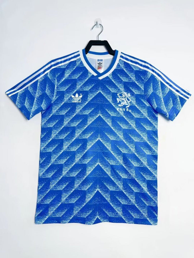 Netherlands 1988 Vintage Retro Blue Away Jersey