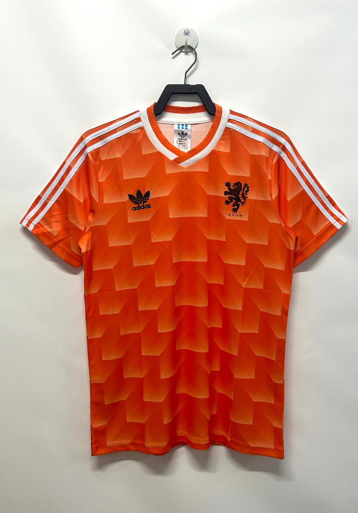 Netherlands 1988 Vintage Retro Bold Orange Home Jersey