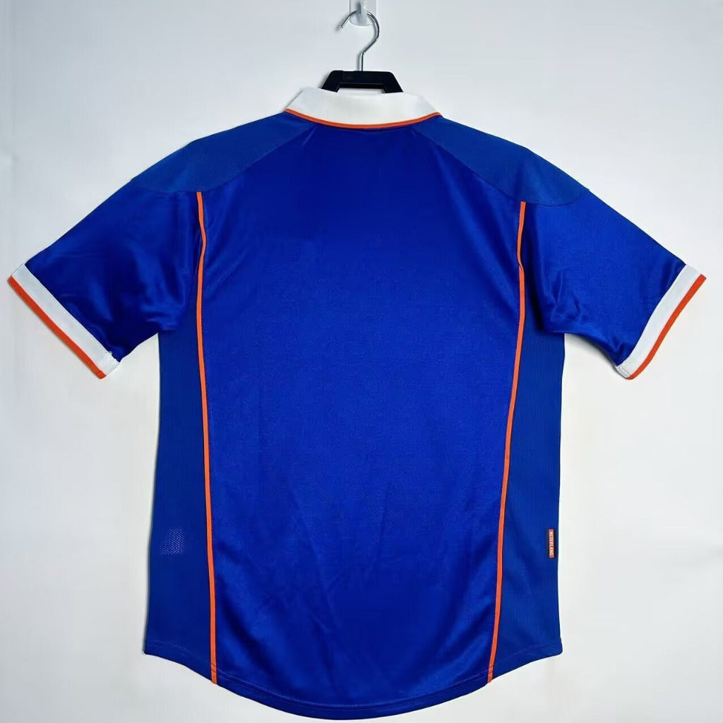 Netherlands 1998 Vintage Retro Blue Away Jersey
