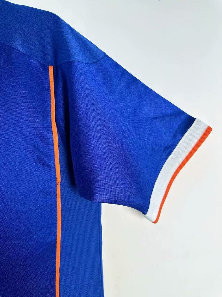 Netherlands 1998 Vintage Retro Blue Away Jersey