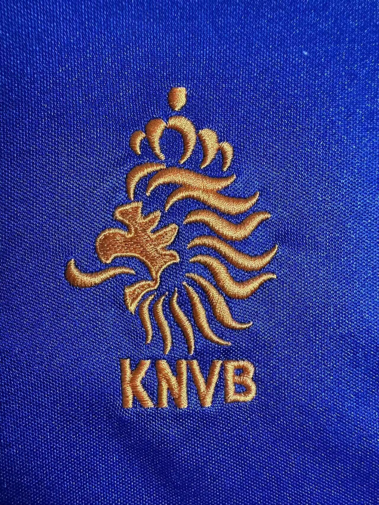 Netherlands 1998 Vintage Retro Blue Away Jersey