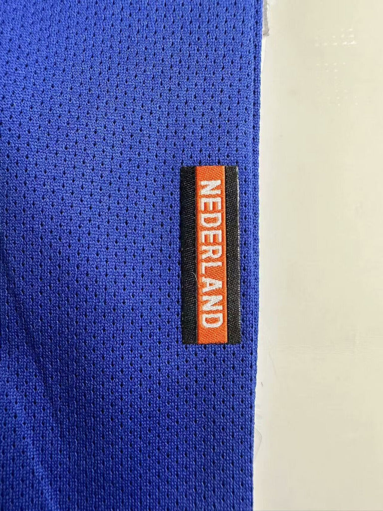 Netherlands 1998 Vintage Retro Blue Away Jersey