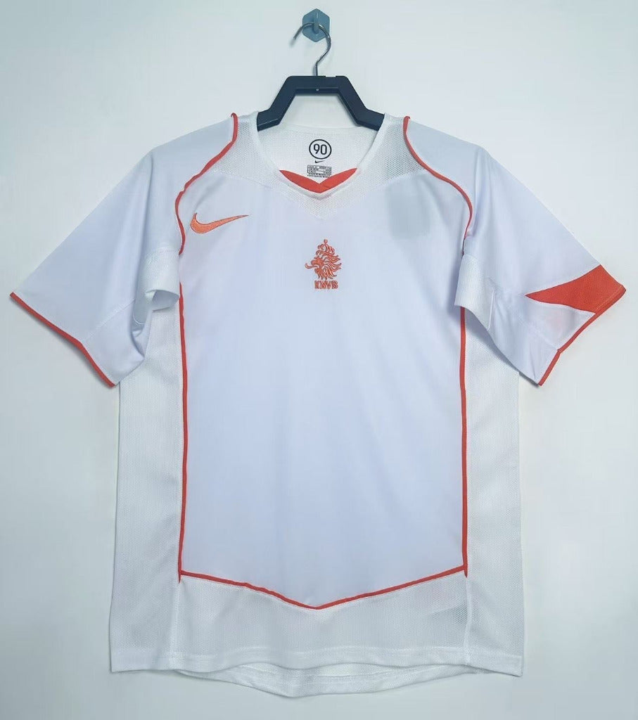 Netherlands 2004 Vintage Retro White Away Jersey