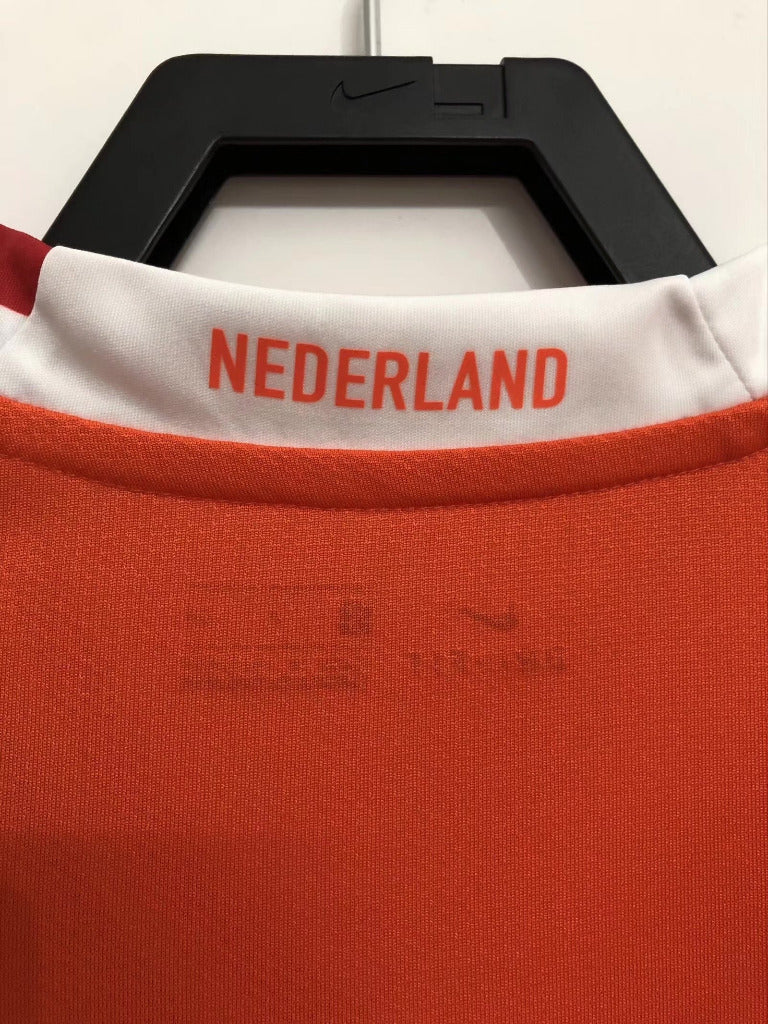 Netherlands 2008 Vintage Retro Orange Home Jersey