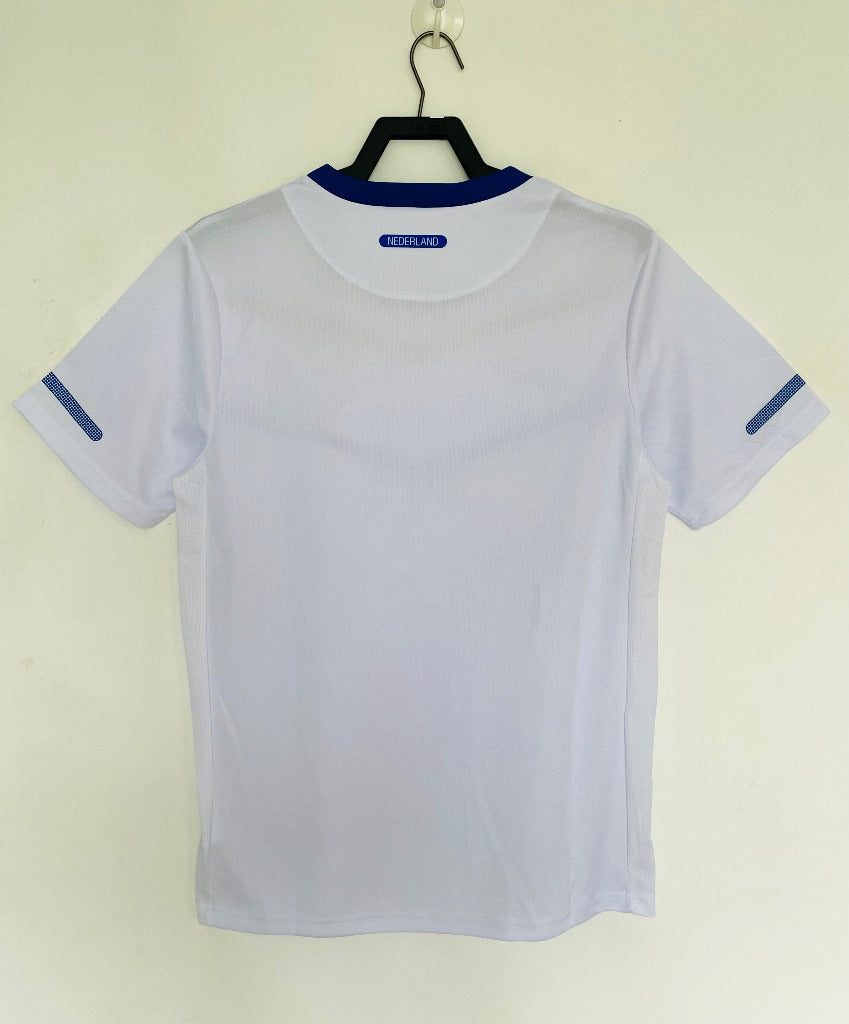 Netherlands 2010 Vintage Retro White Away Jersey
