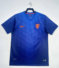 Netherlands 2014 Vintage Retro Blue Away Jersey