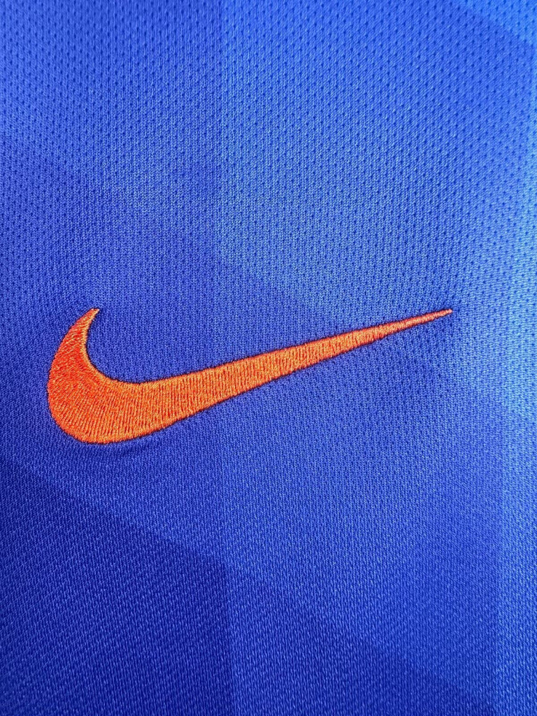 Netherlands 2014 Vintage Retro Blue Away Jersey