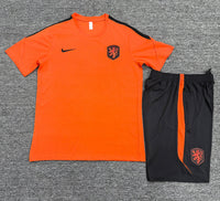 Netherlands 26/27 Classic Orange/Black Training Kids Jersey Set