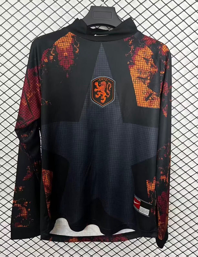 Netherlands 26/27 Hollywood Black Goalkeeper Long Sleeve Jersey