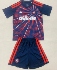 New England 26/27 Blue/Red Revolution Home Kids Jersey Set