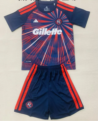 New England 26/27 Blue/Red Revolution Home Kids Jersey Set