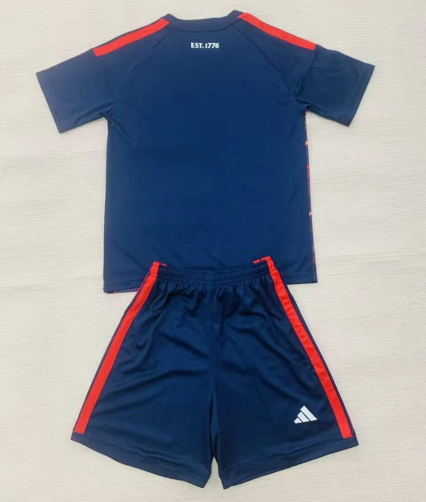 New England 26/27 Blue/Red Revolution Home Kids Jersey Set