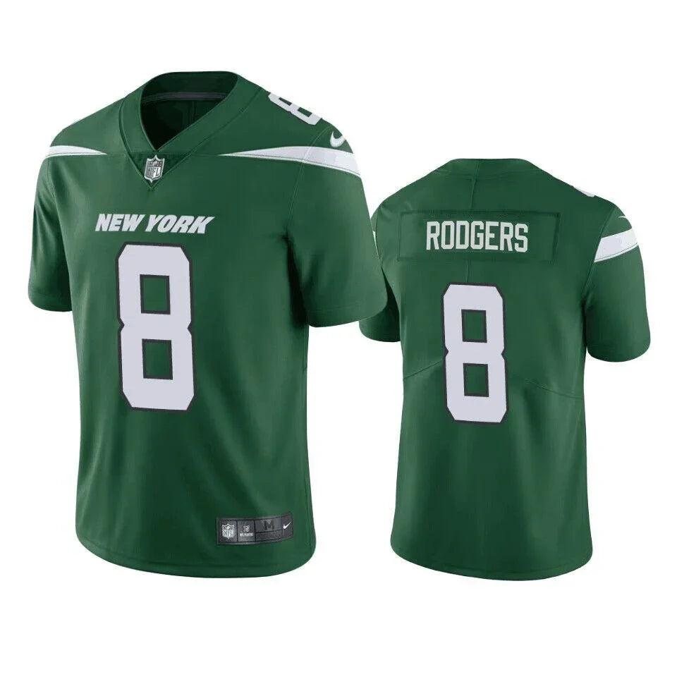 New York 25/26 Rodgers #8 Green/White NFL Jersey