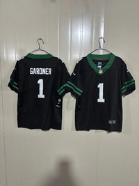 New York Jets 25/26 Gardner #1 Black/Green Kids Jersey