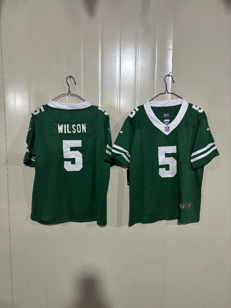 New York Jets 25/26 Wilson #5 Green/White Kids Jersey