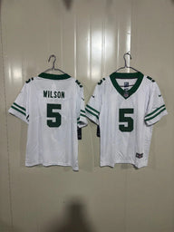 New York Jets 25/26 Wilson #5 White/Black Kids Jersey