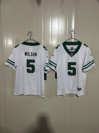 New York Jets 25/26 Wilson #5 White/Black Kids Jersey