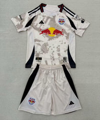 New York Red Bulls 25/26 White/Gray Away Kids Jersey Set