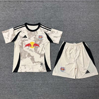 New York Red Bulls 25/26 White/Gray Away Kids Jersey Set