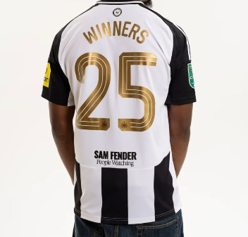 Newcastle 2025 Black/White Stripes Home Jersey