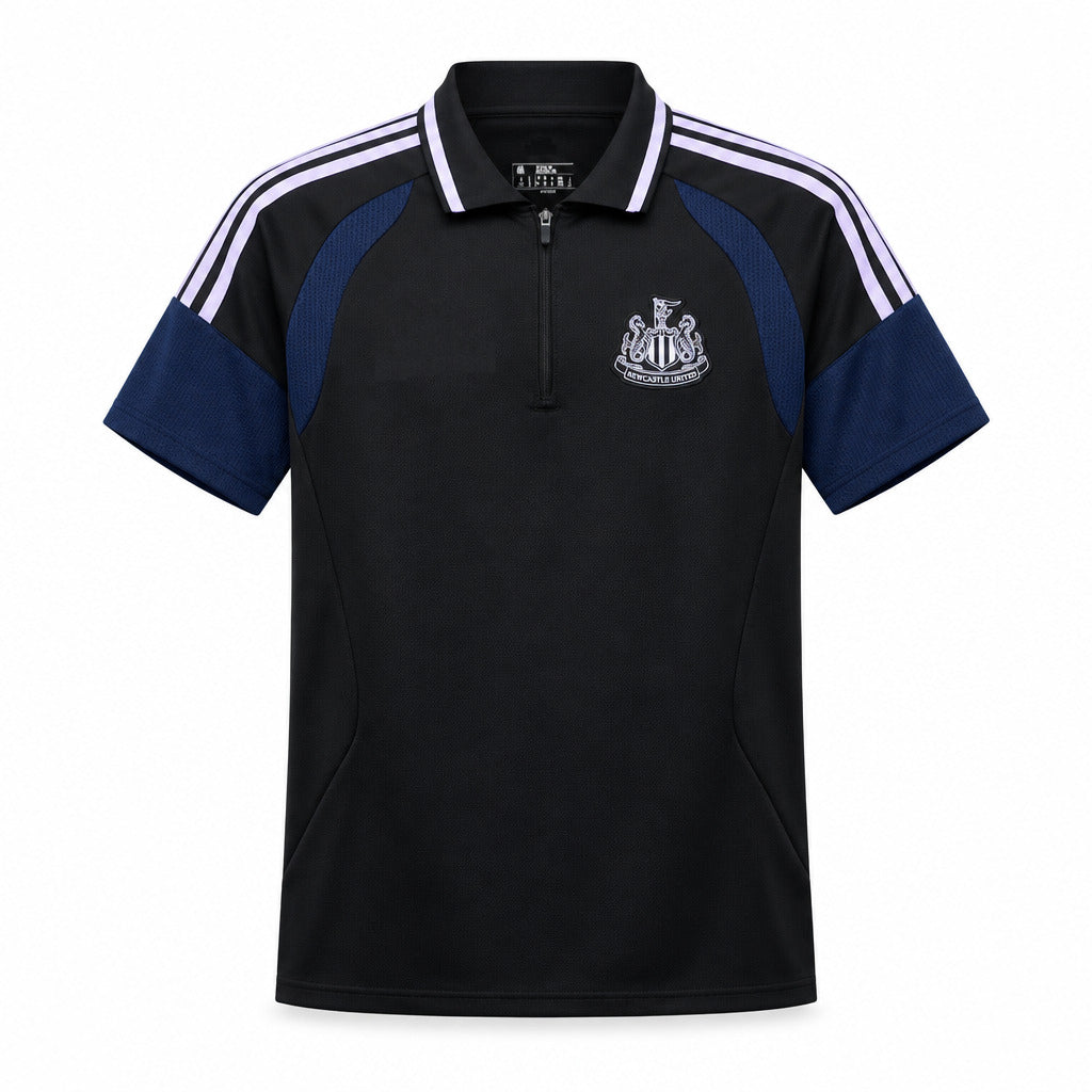Newcastle 26/27 Black/Blue/White Stripes Polo Jersey
