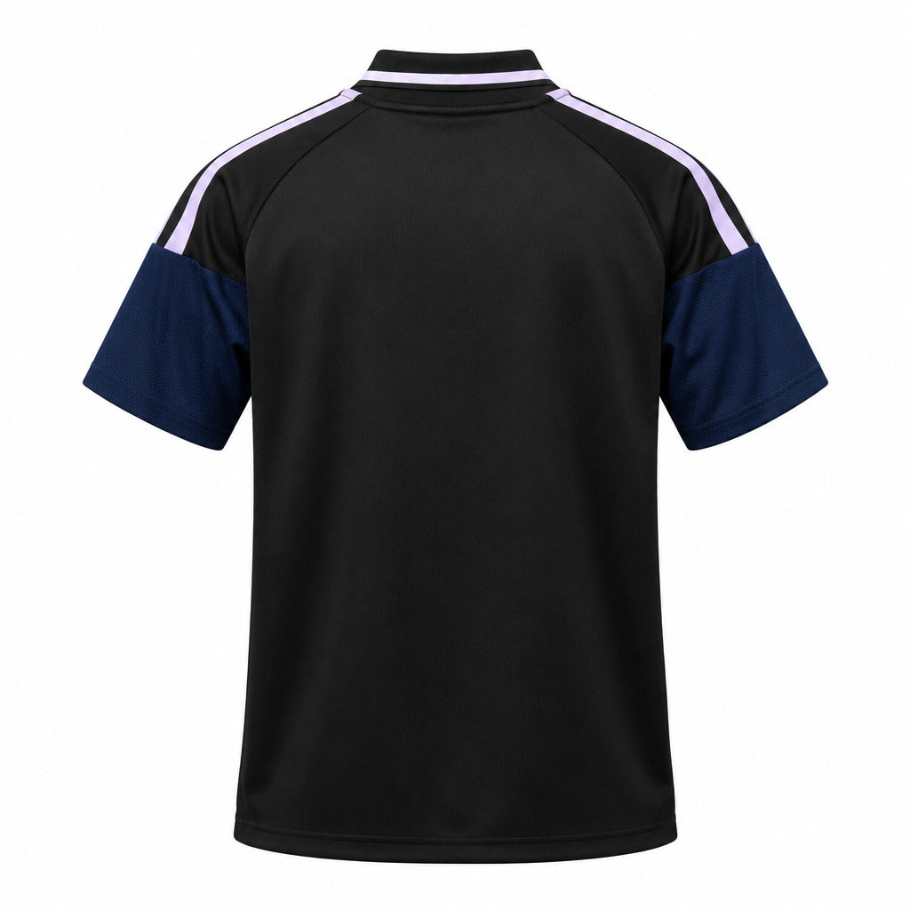 Newcastle 26/27 Black/Blue/White Stripes Polo Jersey