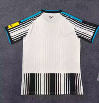 Newcastle 26/27 Black/White Barcode Stripe Home Jersey