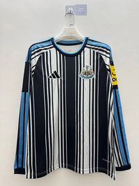 Newcastle 26/27 Black/White Barcode Stripe Home Long Sleeve Jersey