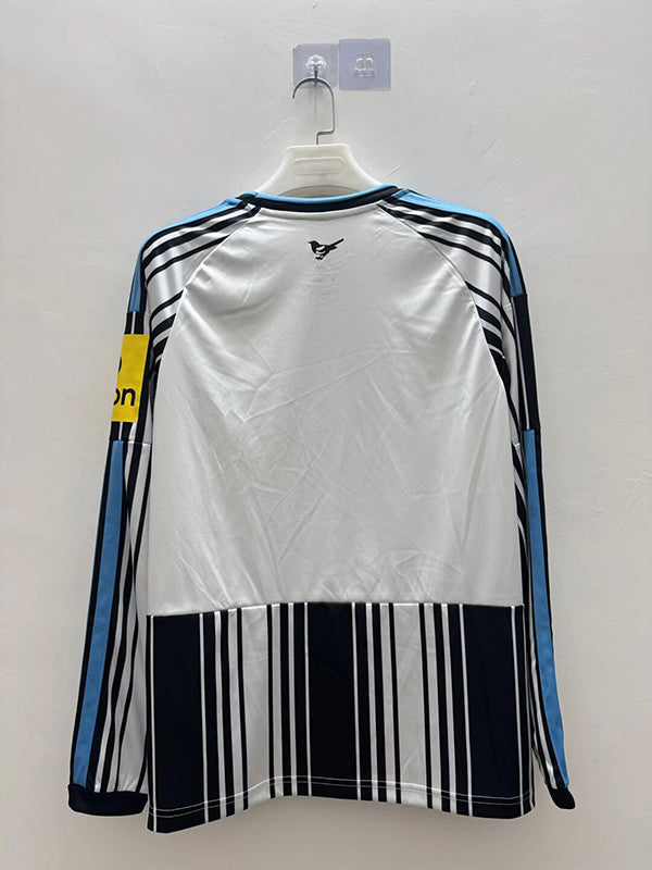 Newcastle 26/27 Black/White Barcode Stripe Home Long Sleeve Jersey