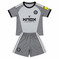 Newcastle 26/27Grey/Black/White Stripes Away Kids Jersey Set